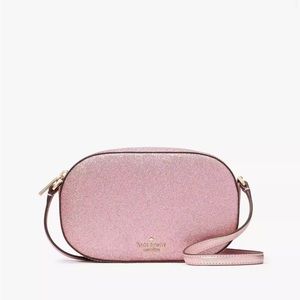 Kate Spade Glimmer Oval Camera Bag Mitten Pink NWT